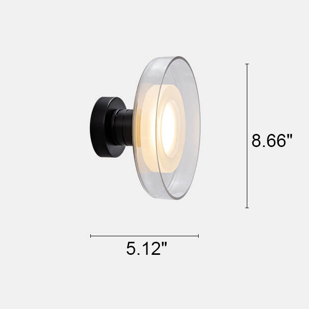 Round Hardware Glass Wall Lamp