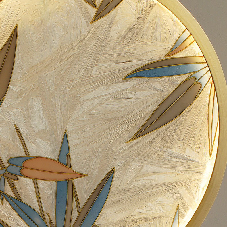 Hand Painted Enamel Round Table Lamp