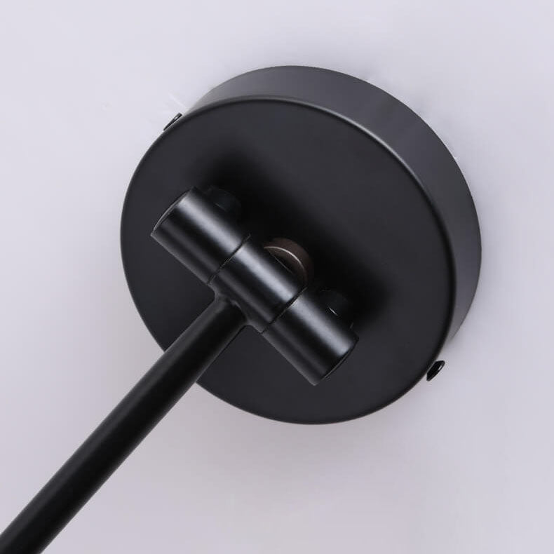 Cone Swing Arm Wood Wall Lamp