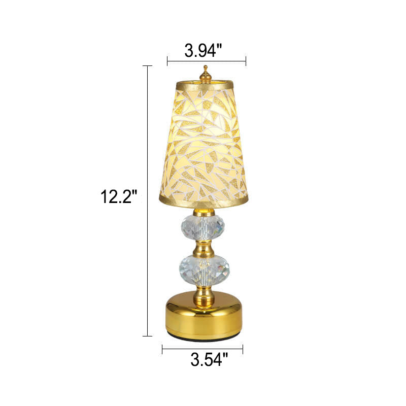 Fabric Crystal Table Lamp
