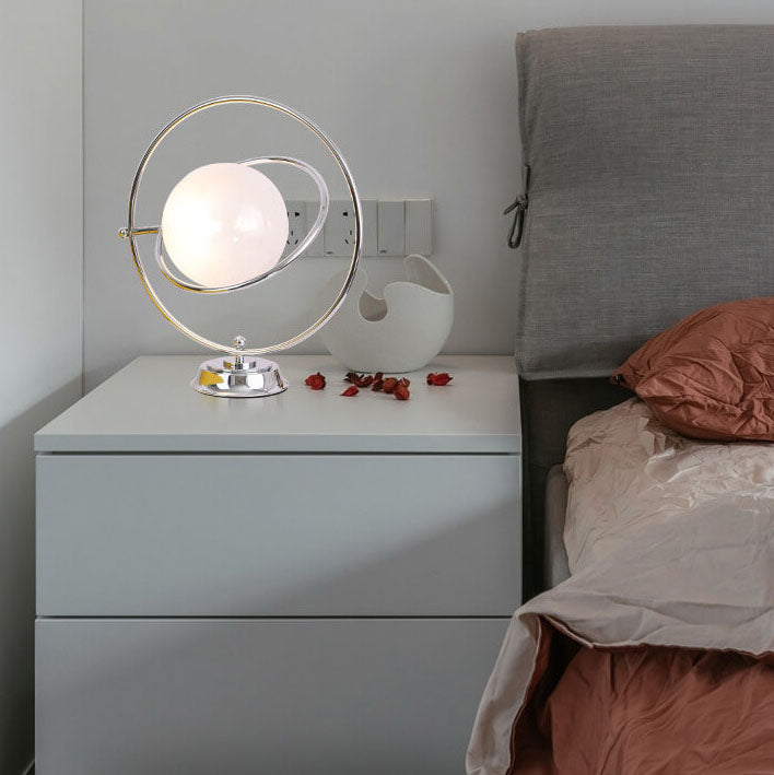 Planet Glass Iron Table Lamp