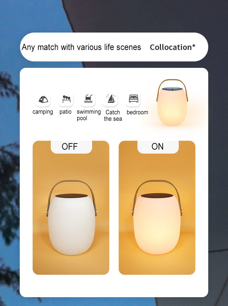 PE Portable Basket Decorative Outdoor Light