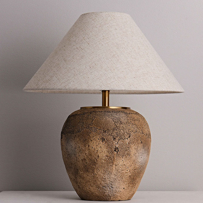 Shabby Chic Cone Fabric Table Lamp