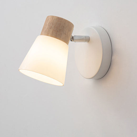 Horn Rubber Wood Iron Wall Lamp