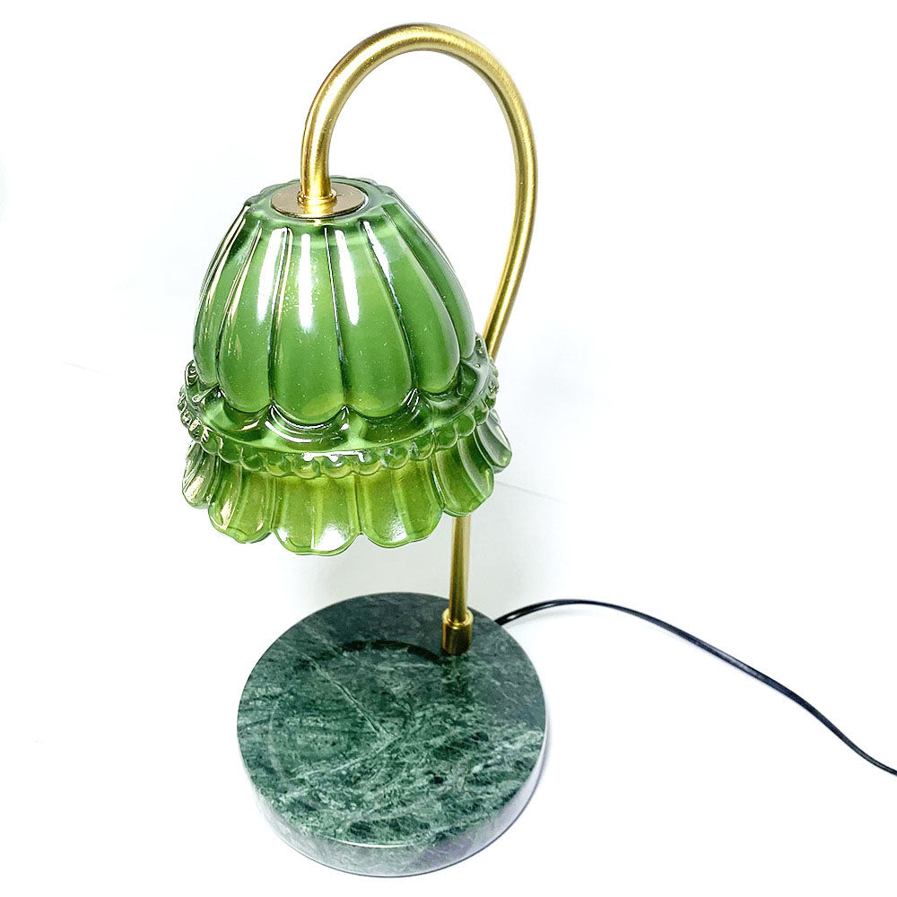 Green Glass Marble Melting Table Lamp