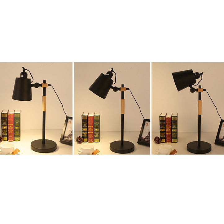 Solid Color Wood Hardware Table Lamp