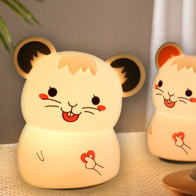 Cartoon Cute Mouse Silicone Table Lamp