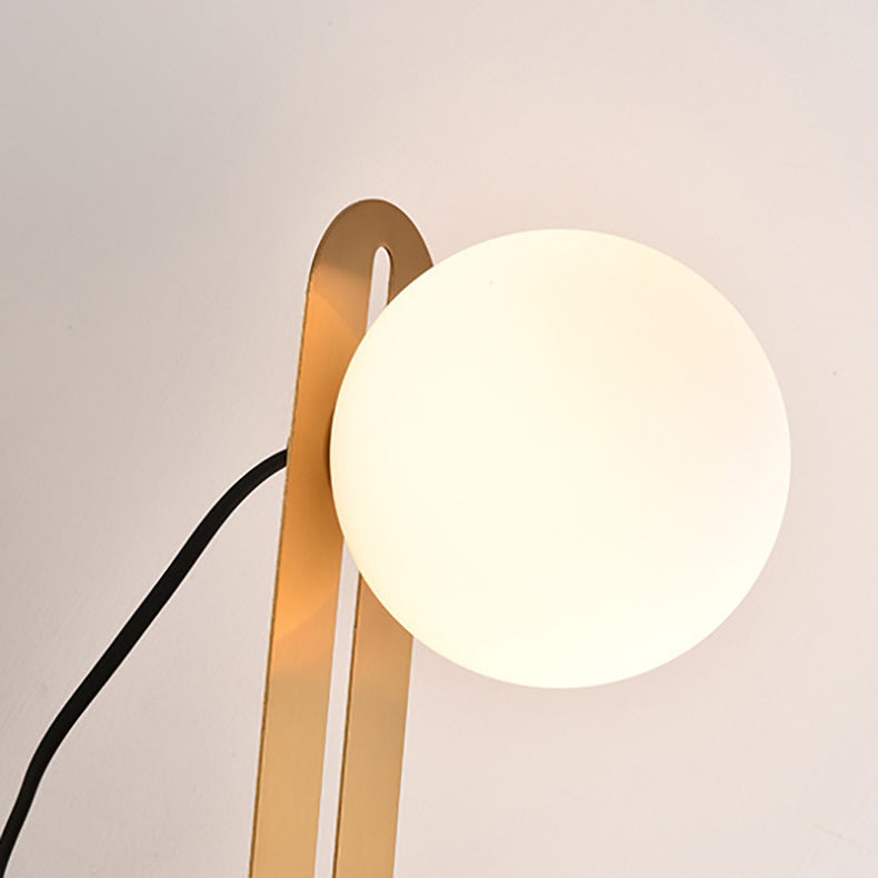 Round Iron Glass Study Table Lamp