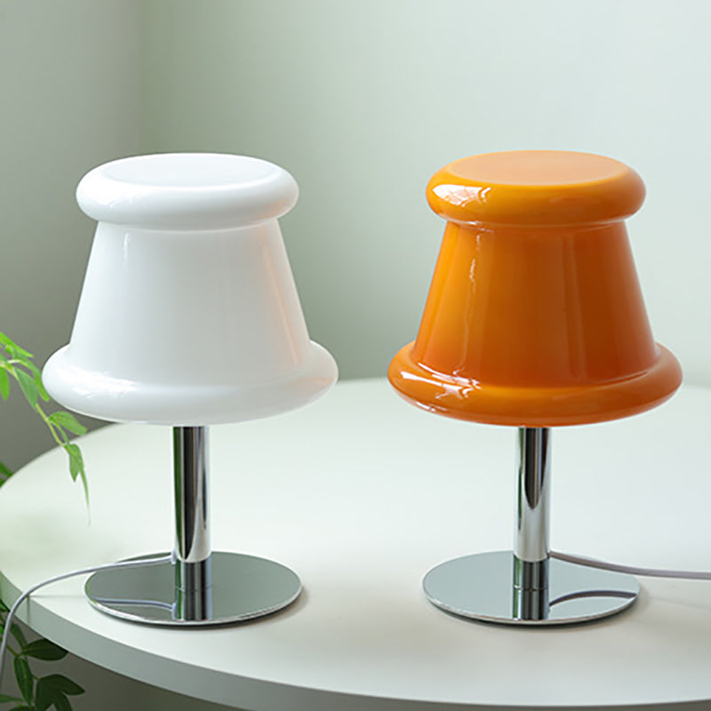 Hat Glass Iron Bedroom Table Lamp