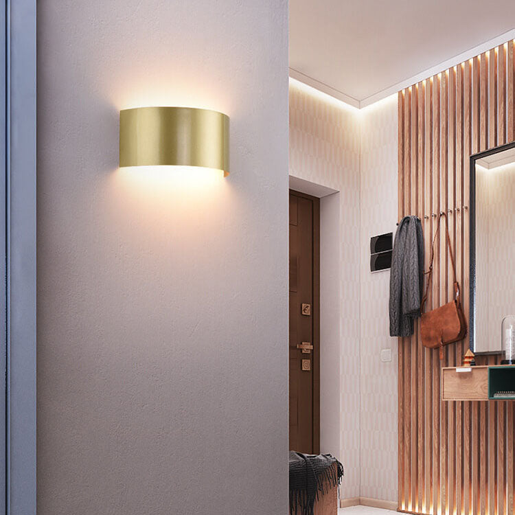 Solid Color Iron Half-circle Wall Lamp