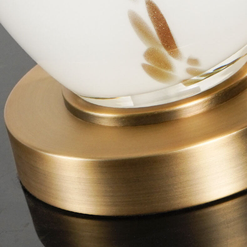 Flowing Gold Glazed Glass Table Lamp