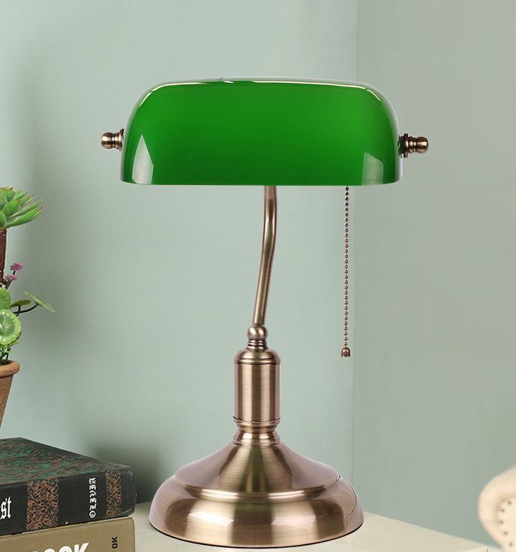 Green Glass Zipper Switch Table Lamp