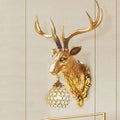 Deer Head Resin Wall Lamp