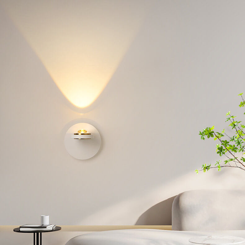 Aluminum Geometric Square Round Wall Lamp