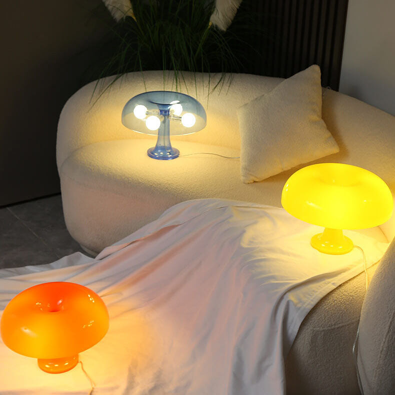 Mushroom Polyester Carbonate 4-Light Table Lamp