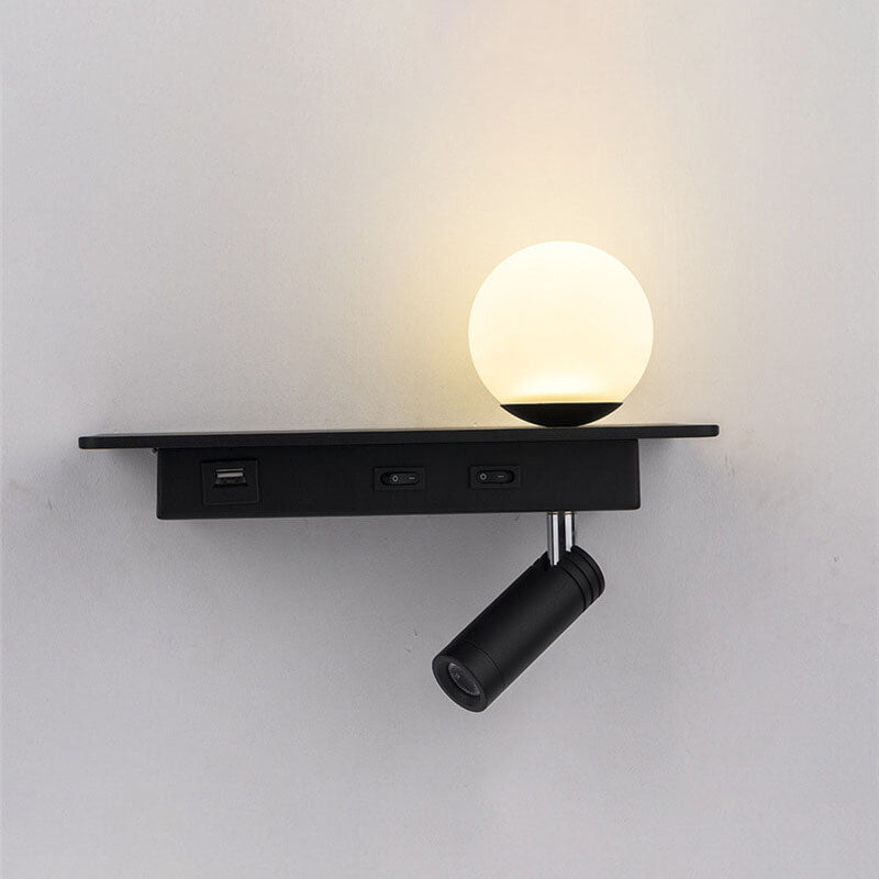 Black White Solid Color Wall Lamp
