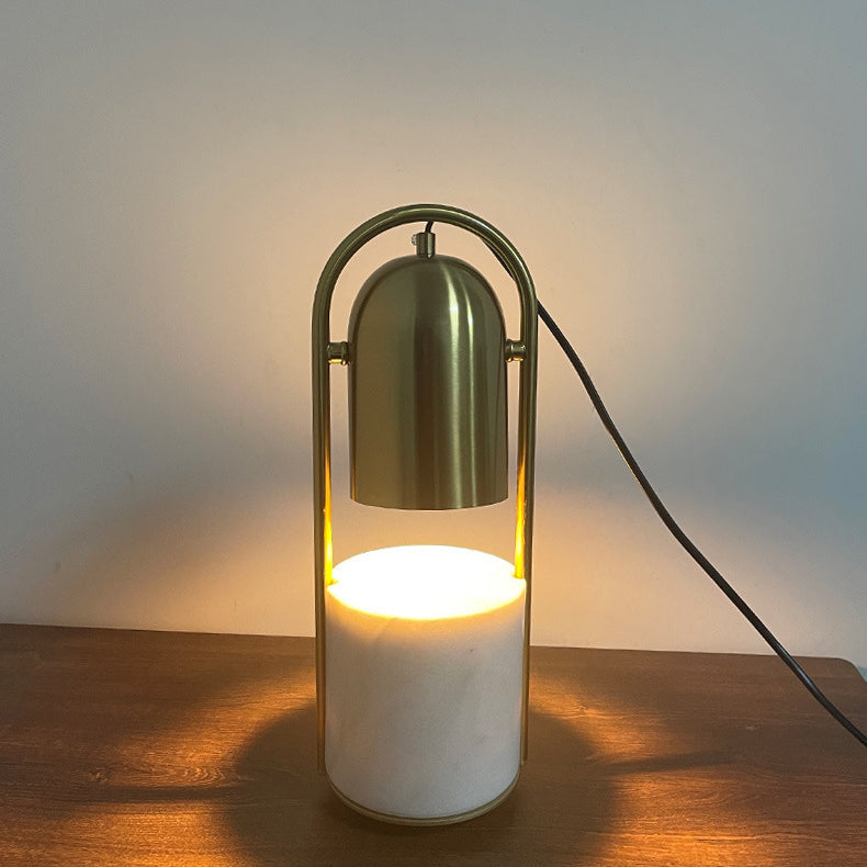 Hardware Bell Marble Column Table Lamp
