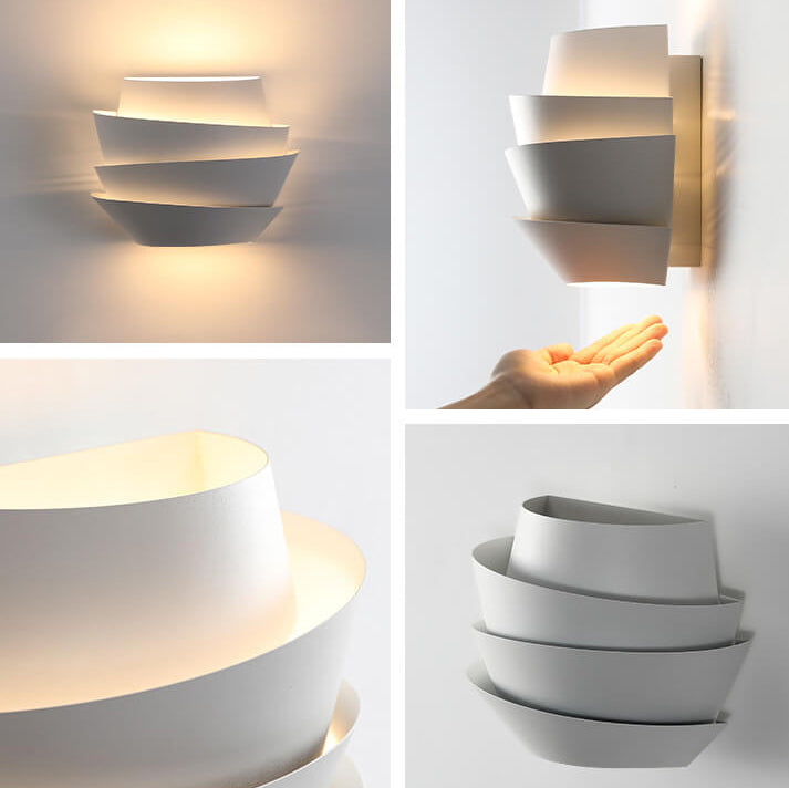 Layers Half Cylinder Iron 2-Light Wall Lamp
