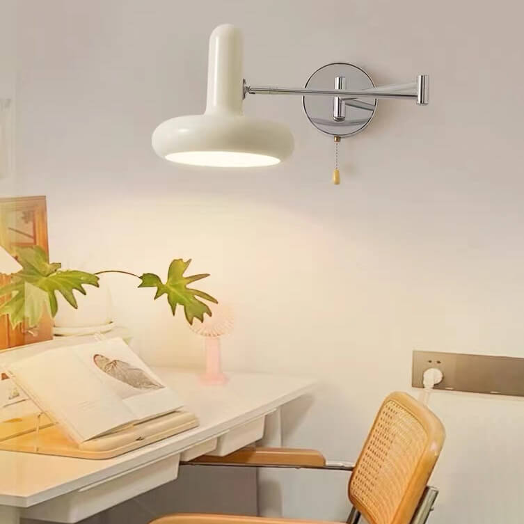 Cream White Iron Rocker Wall Lamp