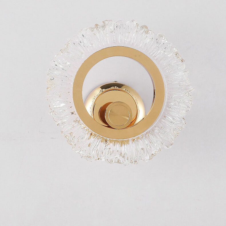 Acrylic Sunflower Shape Iron Wall Lamp