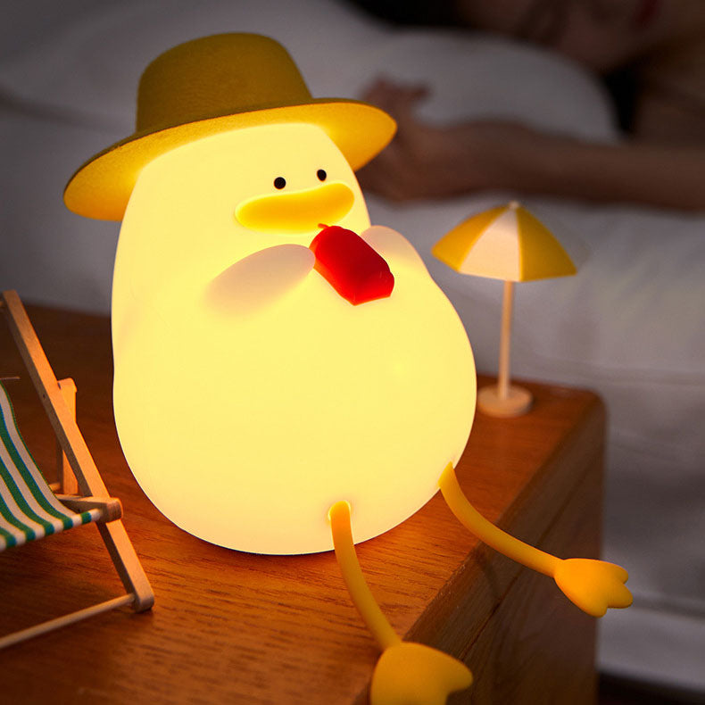 Cartoon Silicone Duck Pat Table Lamp