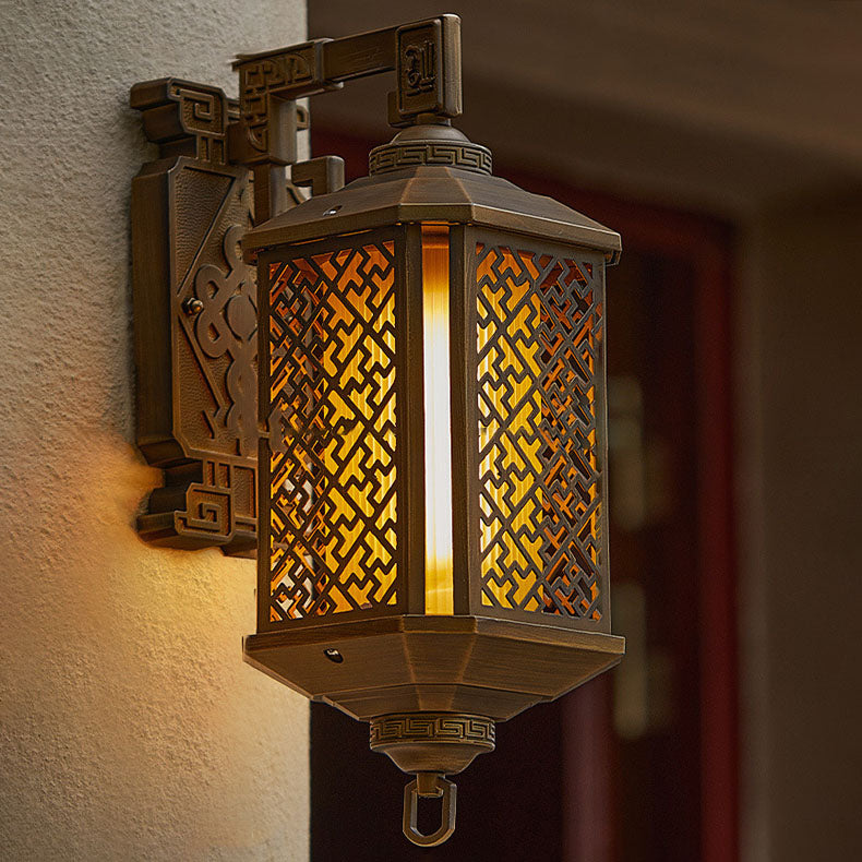 Brushed Aluminum House Pagoda Outdoor Light