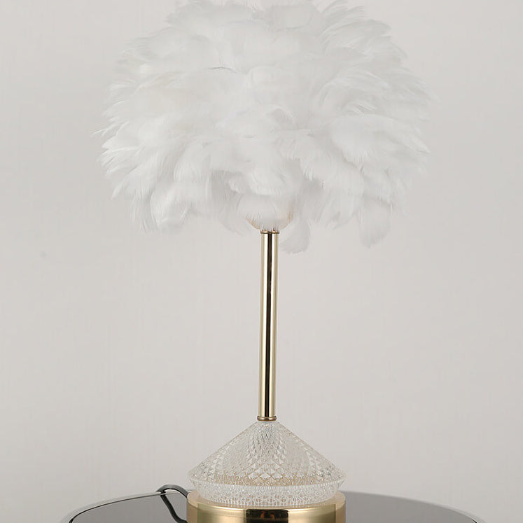 Feather Diamond Acrylic Decorative Table Lamp