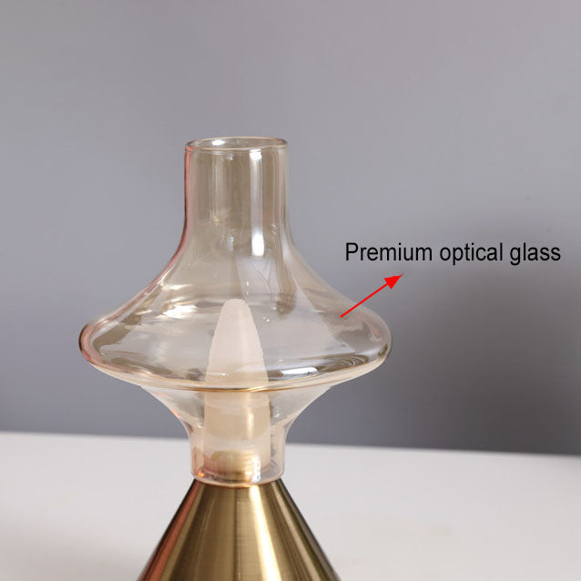 Glass Spinner Gyroscope Metal Table Lamp