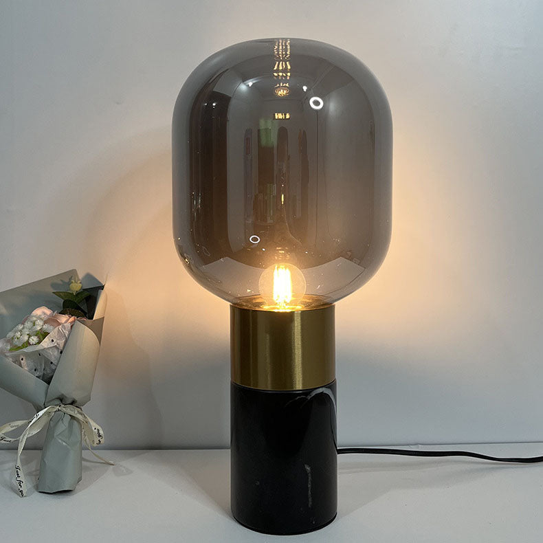 Marble Hardware Glass Table Lamp