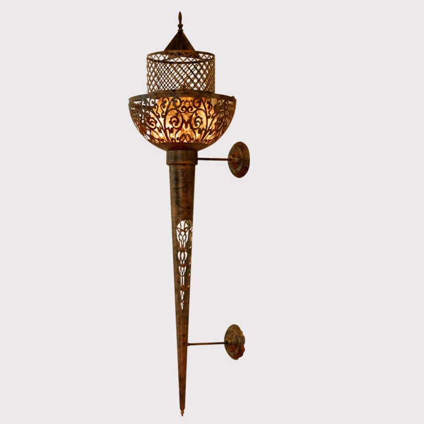 Ethnic Style Wrought Iron 4-Light Wall Lamp