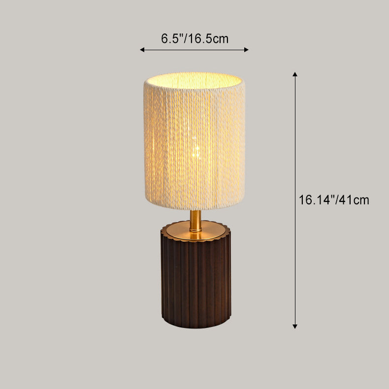 Round Cylinder Paper Rope Table Lamp