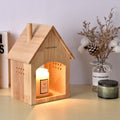 House Design Log Wood Table Lamp