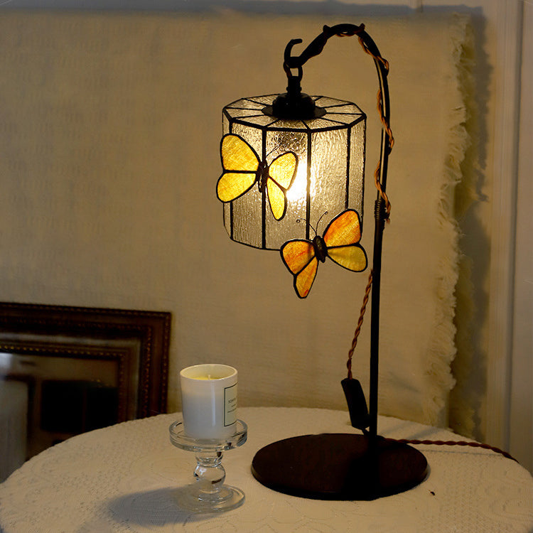 Butterfly Prismatic Metal Glass Table Lamp
