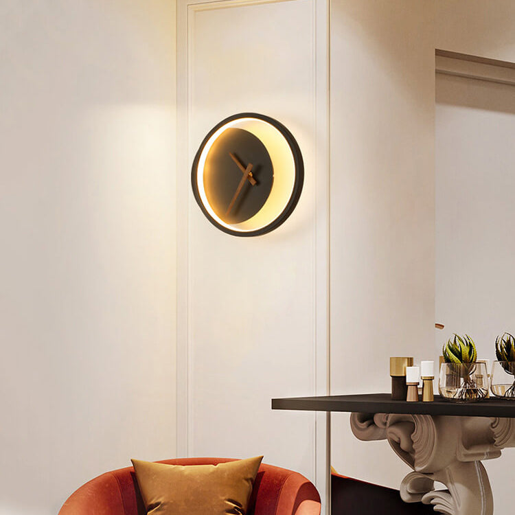 Clock Round Wall Lamp