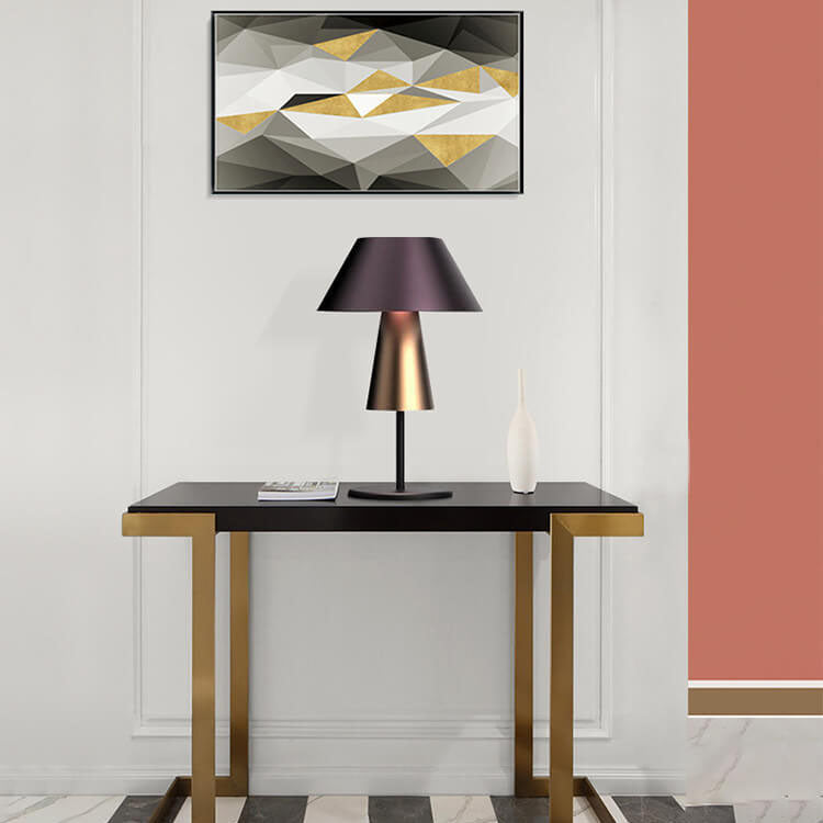 Drum Cone Fabric Iron Table Lamp
