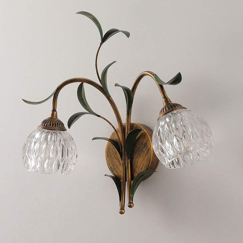 Glass Flower Wall Lamp