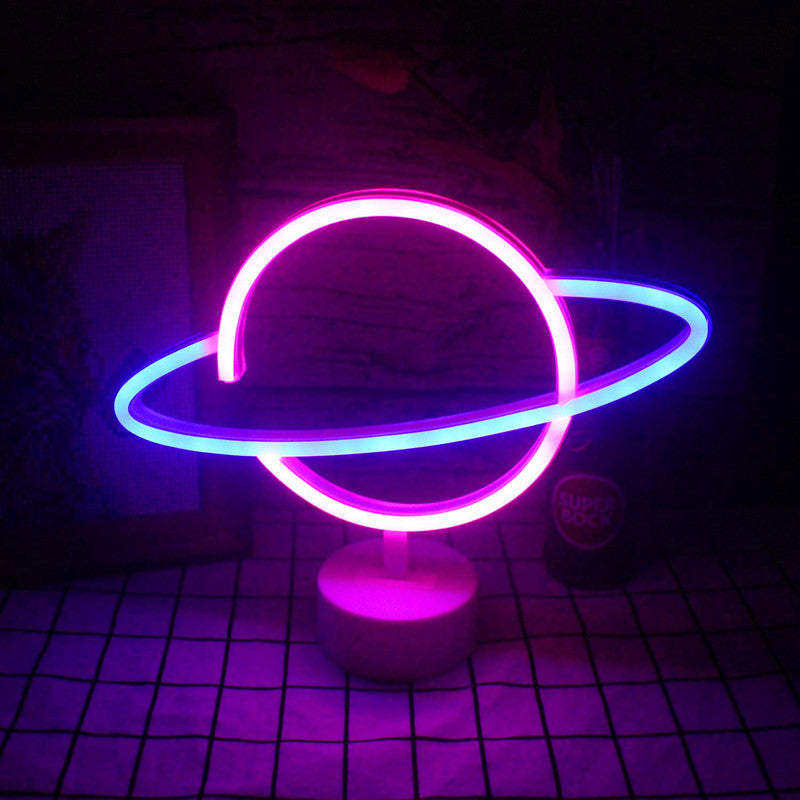 Planet Neon Plastic Night Table Lamp