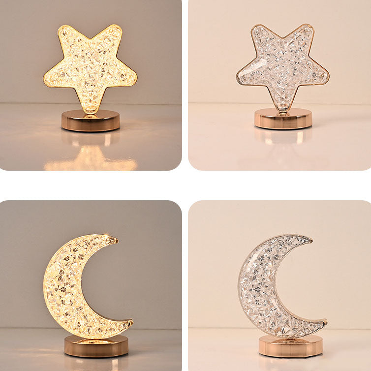 Acrylic Moon Star Geometry Table Lamp