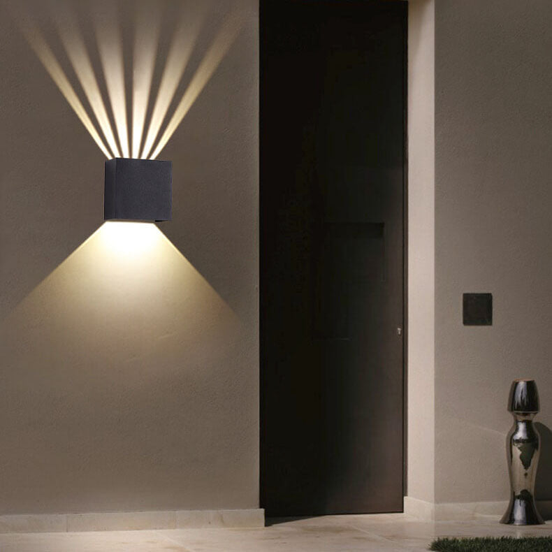 Pure Black Aluminum Angle Outdoor Light