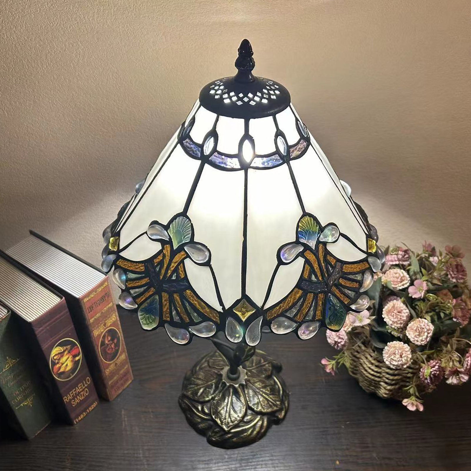 Resin Glass Dome Conic Table Lamp