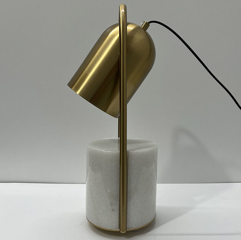 Cylinder Ring Hardware Marble Table Lamp