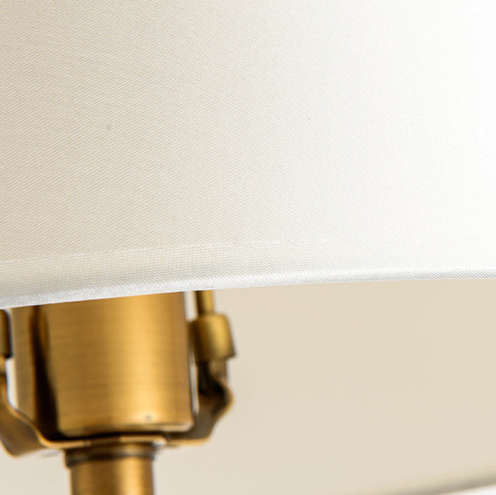 Polygonal Round Hardware Fabric Table Lamp