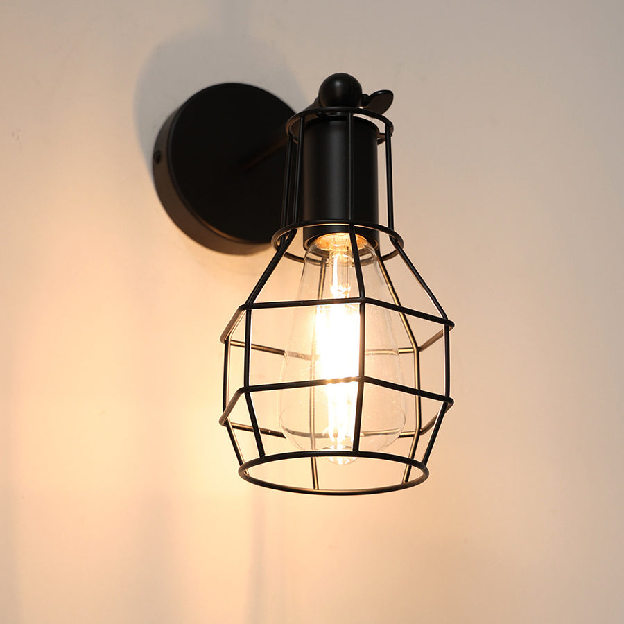 Cage Iron Living Room Wall Lamp