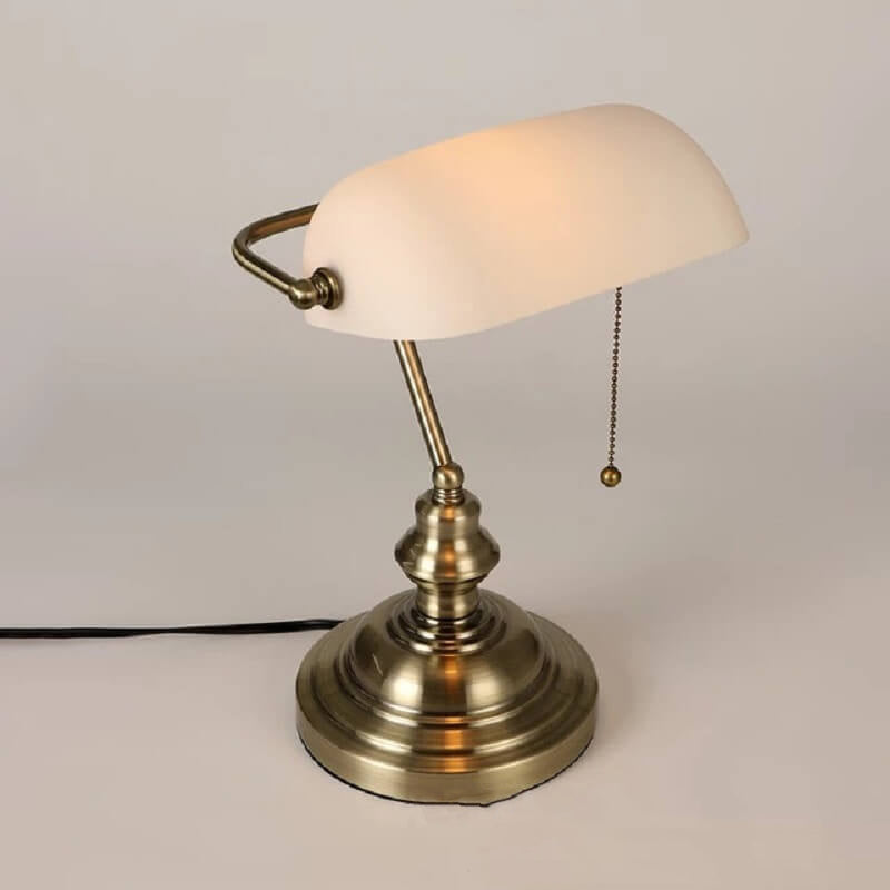Colored Glass Metal Zipper Table Lamp