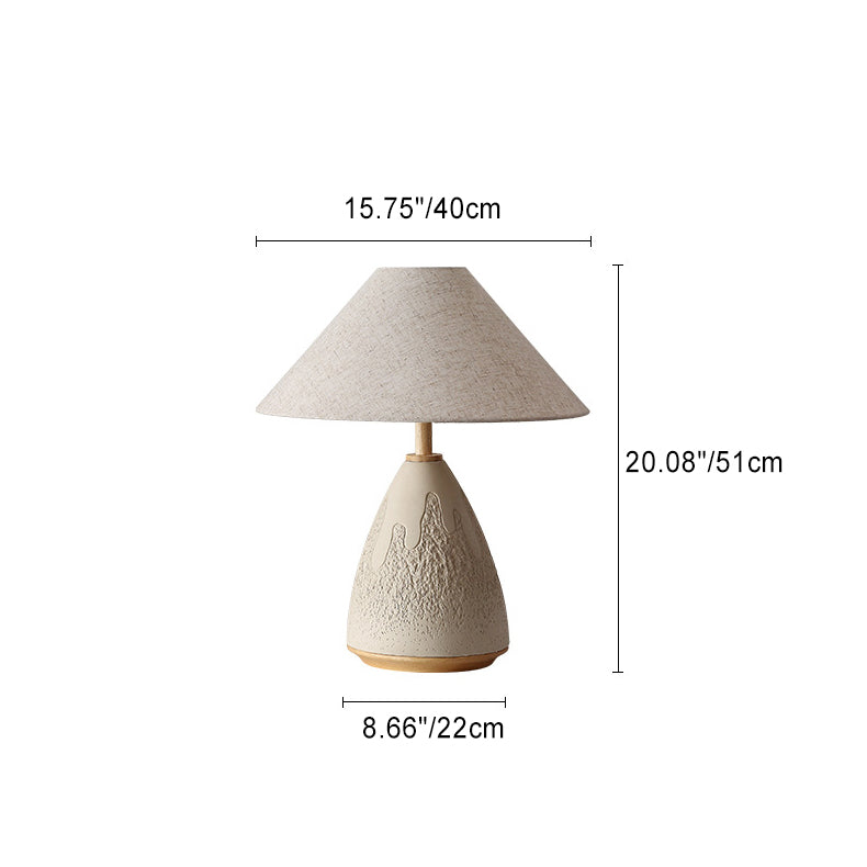 Dome Clay Fabric Living Table Lamp