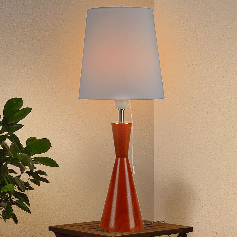 Oak Body Cotton PC Table Lamp