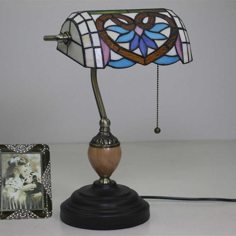 Mediterranean Heart Stained Glass Table Lamp