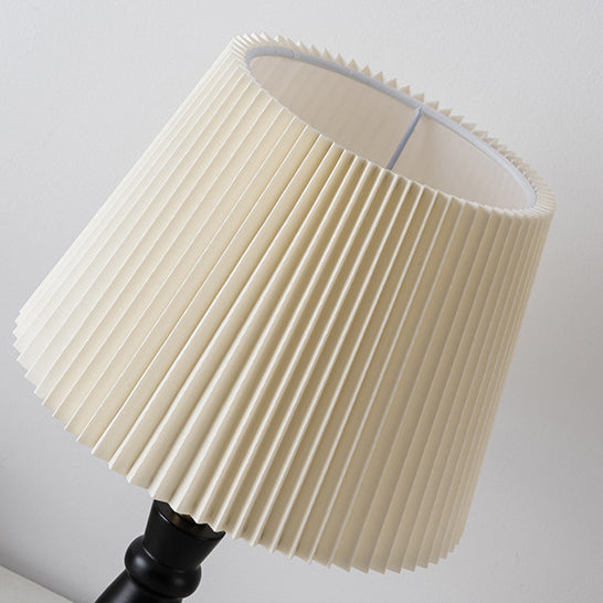 Striped Folding Lampshade Metal Table Lamp