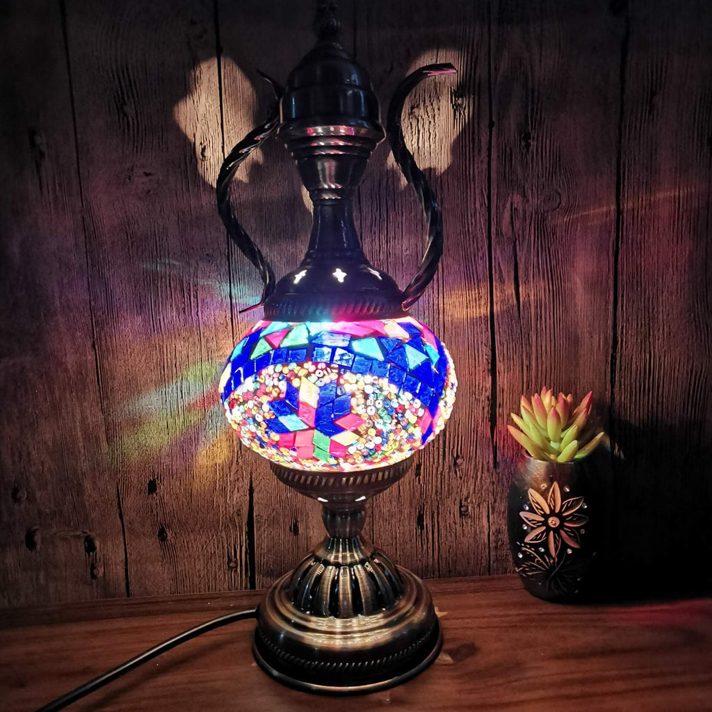 Turkish Handmade Glass Coffee Table Lamp