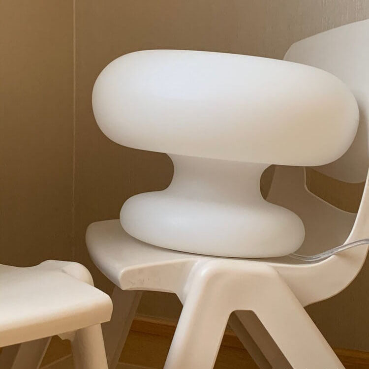 Danish Milk White Mushroom Table Lamp